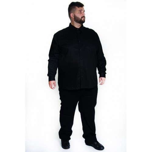 Camisa social preta store plus size masculina